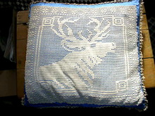 Crochet Elk Pillow