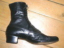 Victorian Ladies Black Leather High Top Shoes