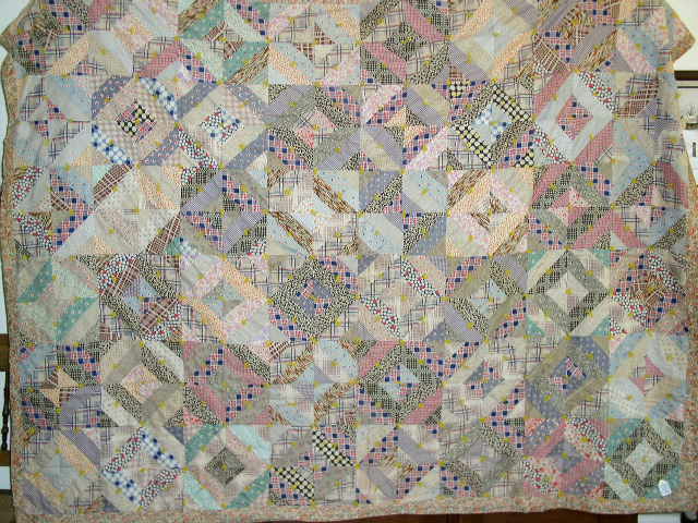 Tied Strip Quilt, 1880's - QLT