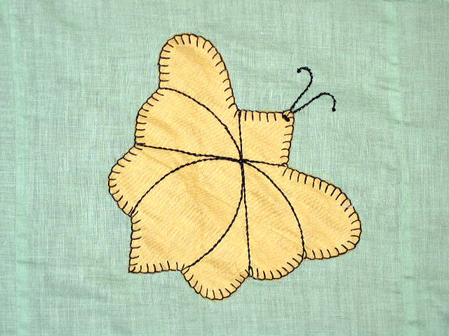 Appliqued Butterfly Quilt Top - QTP