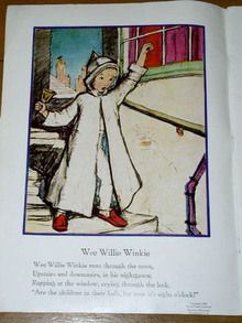 Wee Willie Winkie Nursery Rhyme and Illustration