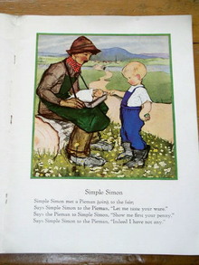 Simple Simon Nursery Rhyme and Illustration