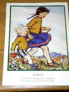 To Market Nursery Rhyme and Illustration