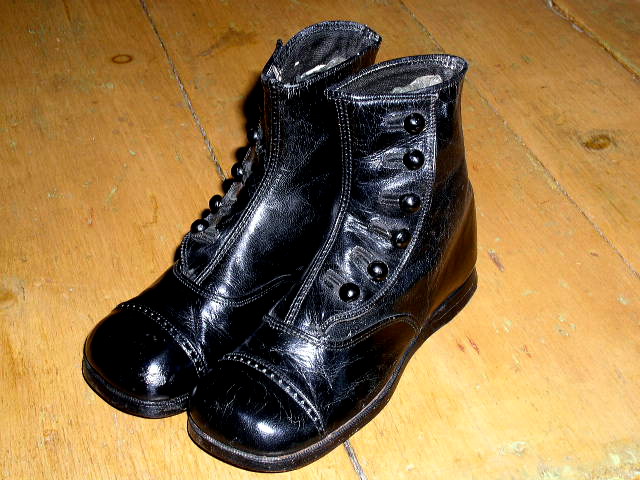 Victorian Button Child's Shoes