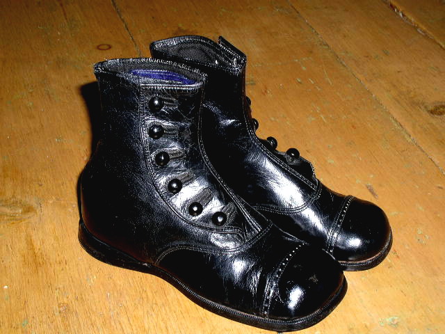 Victorian Button Child's Shoes