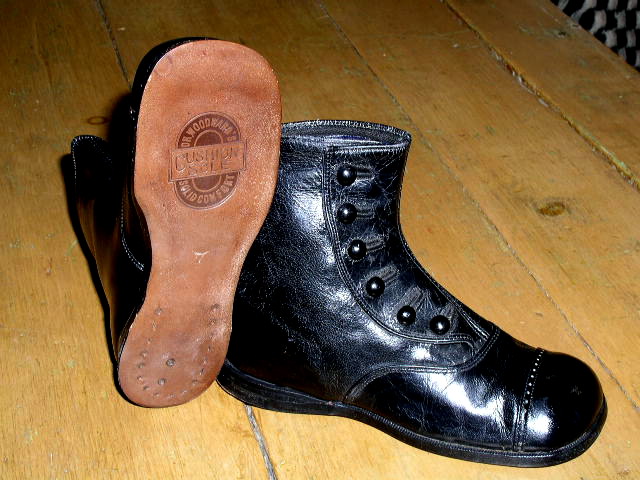 Victorian Button Child's Shoes