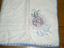 Embroidered Linen Tablecloth
