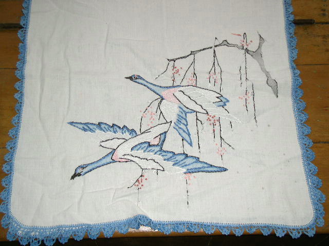 Embroidered Linen Runner