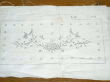 Printed Embroidery Pillow Front and Back