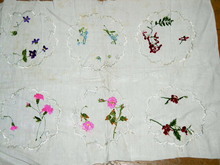 Embroidered Linen Coasters