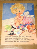 Nursery Rhyme Illustration, Little Girl with Curl
