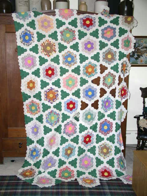 Grandmother's Flower Garden Quilt Top - QTP