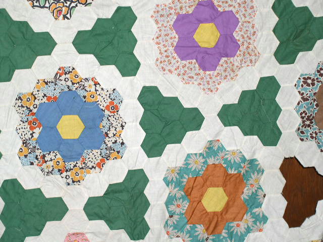 Grandmother's Flower Garden Quilt Top - QTP