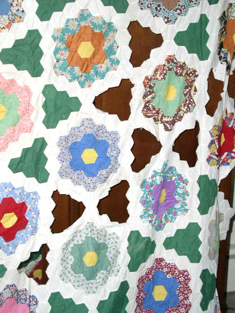 Grandmother's Flower Garden Quilt Top - QTP