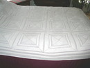 Crochet Cotton White Popcorn Bedspread