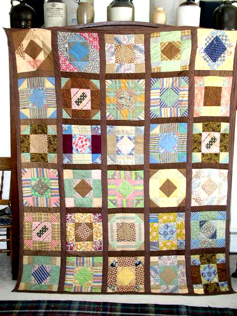 Square In A Square Quilt, 1880's - QLT