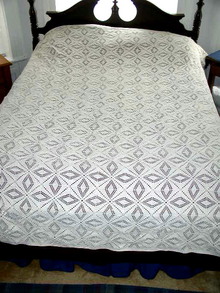 Crochet Cotton Ecru Tablecloth or Bedspread