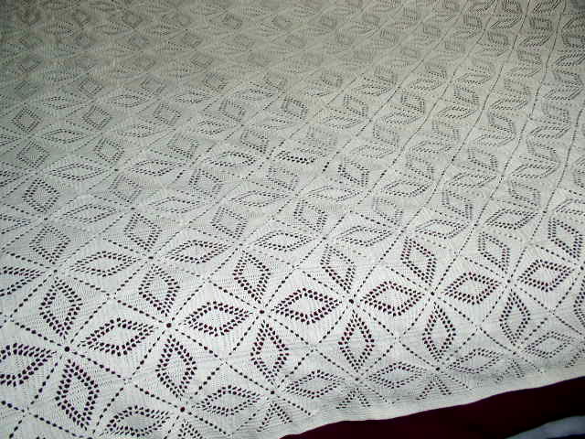 Crochet Cotton Ecru Tablecloth or Bedspread
