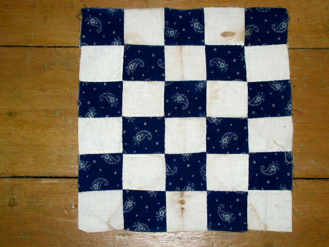 Blue and White Quilt Block 1890's - QB