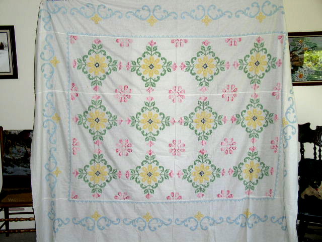 Cross-Stitched Quilt Top - QTP