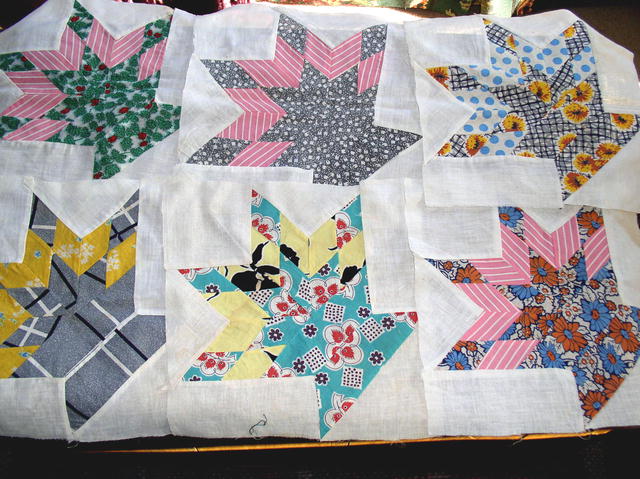 1930's Quilt Blocks - Cactus Basket - QB