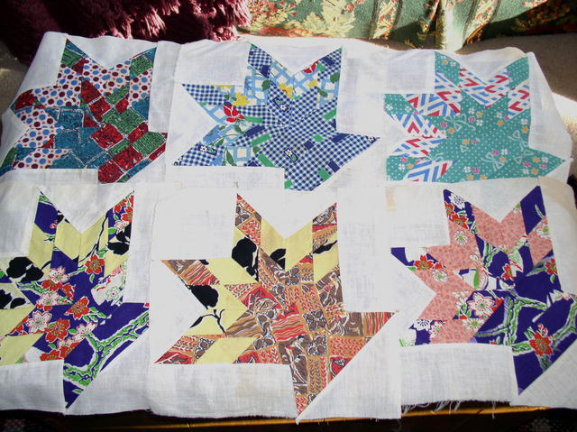 1930's Quilt Blocks - Cactus Basket - QB