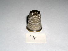 Thimble - Silver with gold fill & gold rim #7