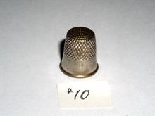 Thimble - Silver with Gold Rim #8