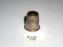 Thimble - Silver with Gold Rim #8