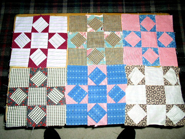 Quilt blocks, Square in a Square, 1900 - QB