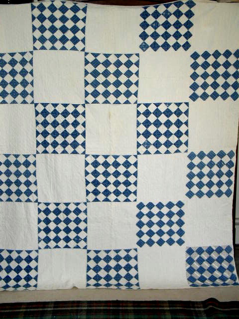 Blue and White Quilt - 25 patch - QLT