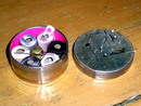 Metal Sewing Container and Pincushion