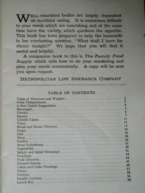 Metropolitan Life Cook Book 1930 - CK