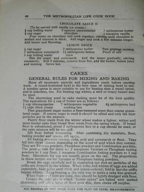 Metropolitan Life Cook Book 1930 - CK