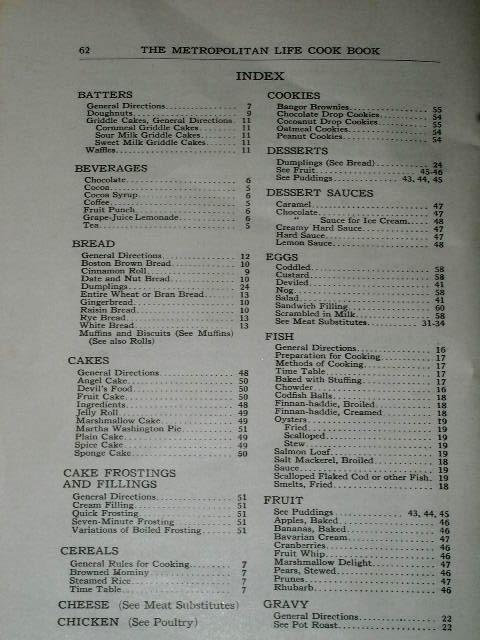 Metropolitan Life Cook Book 1930 - CK
