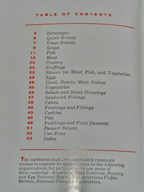 Metropolitan Life Cook Book 1959 - CK
