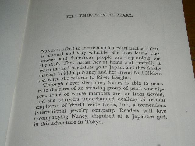 Nancy Drew, Thirteenth Pearl, #56