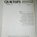 Quilter's Newsletter Magazine #109, - QM