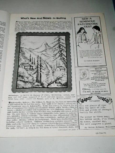 Quilter's Newsletter Magazine #109, - QM
