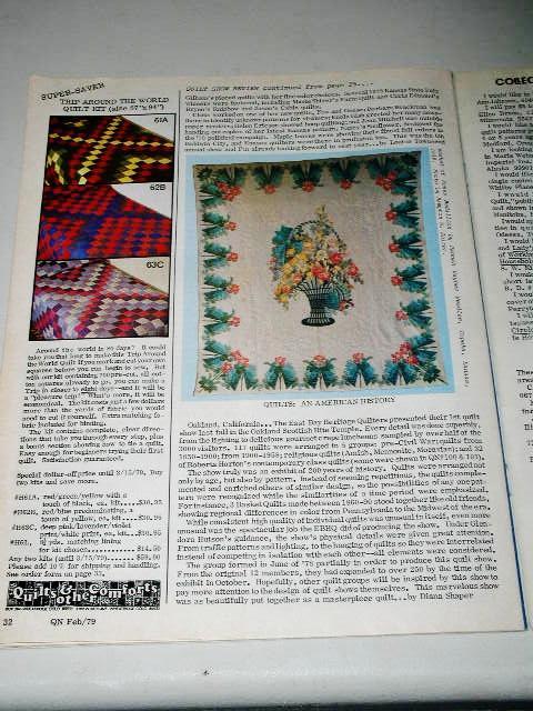 Quilter's Newsletter Magazine #109, - QM