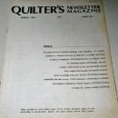 Quilter's Newsletter Magazine #110, - QM