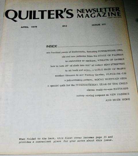 Quilter's Newsletter Magazine #111, - QM