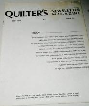 Quilter's Newsletter Magazine #112, - QM