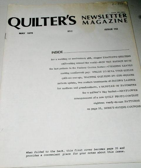 Quilter's Newsletter Magazine #112, - QM