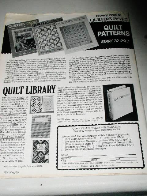 Quilter's Newsletter Magazine #112, - QM