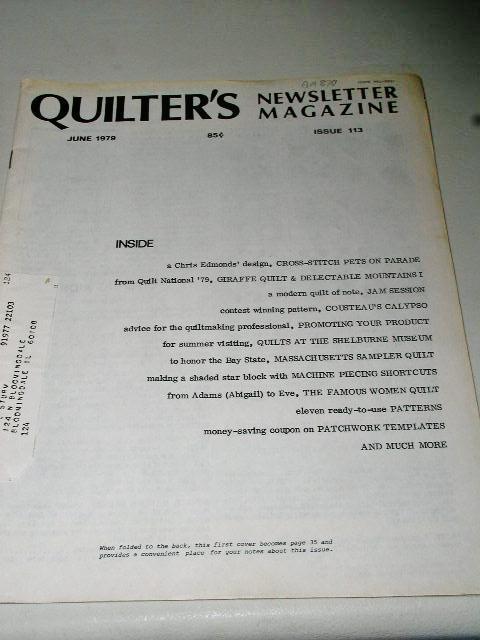 Quilter's Newsletter Magazine #113, - QM