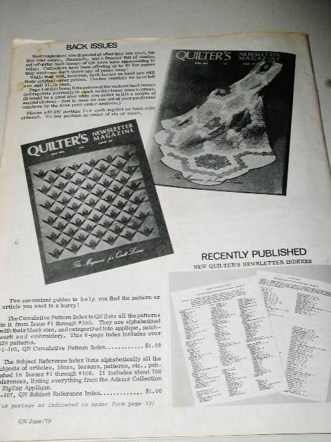 Quilter's Newsletter Magazine #113, - QM
