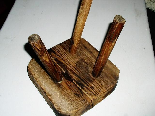 Wood Three Leg Milking Stool