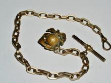 U.S. Marine Corps Watch Chain w/ Globe, Eagle, Anchor Pin