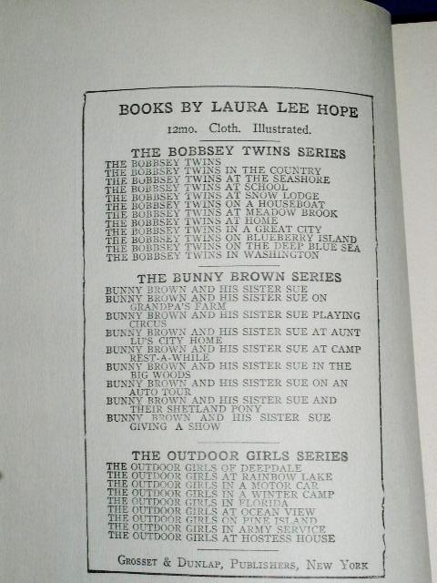 The Bobbsey Twins in Washington, First Edition